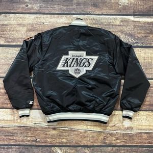 ❌SOLD❌ Vintage Los Angeles Kings STARTER Jacket Large NHL Center Ice Satin Coat